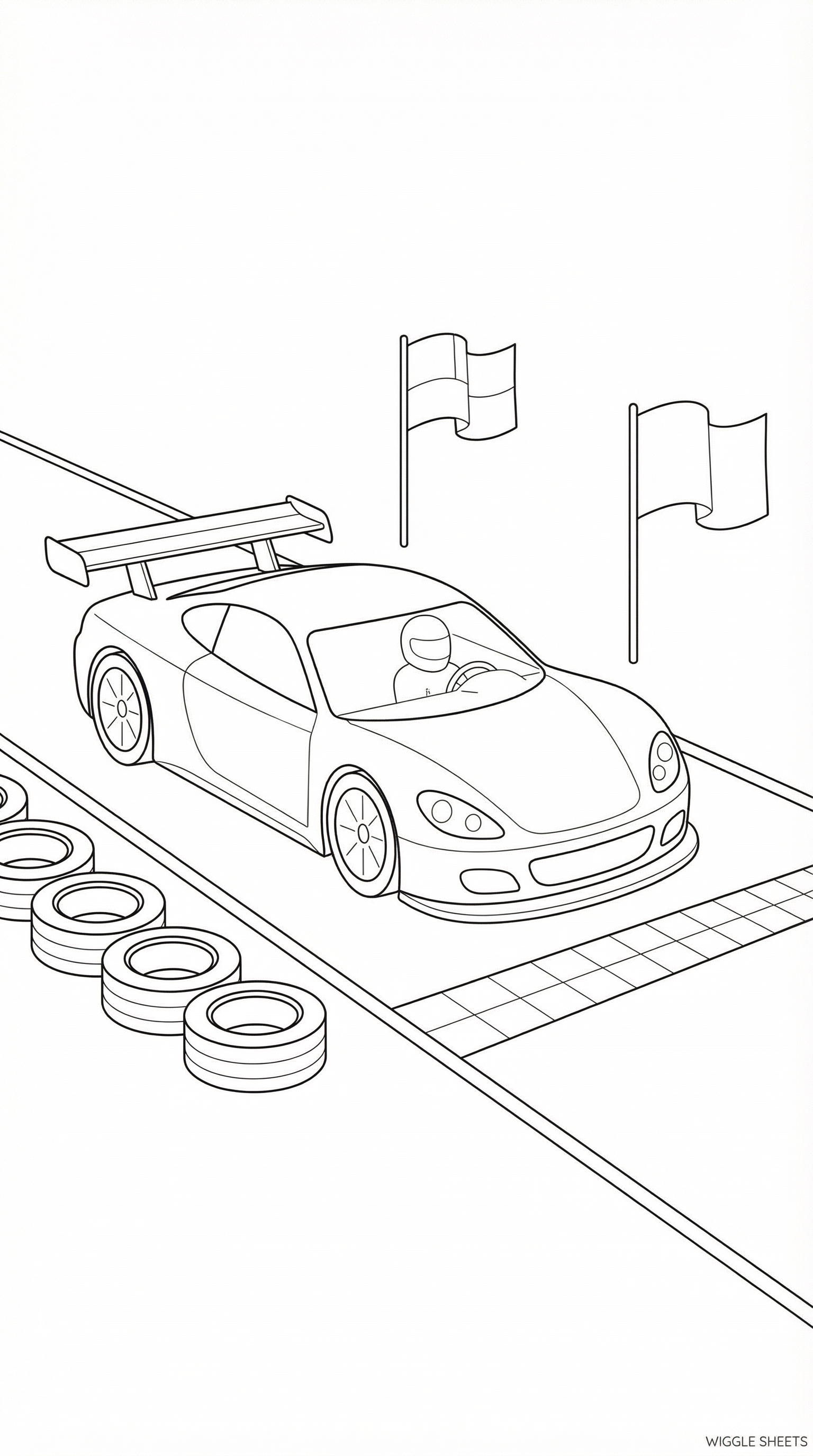 Super Race Car Coloring Page